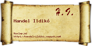 Handel Ildikó névjegykártya