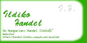 ildiko handel business card